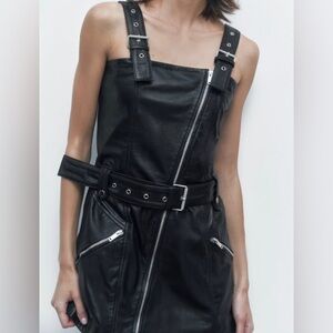 ZARA LEATHER MINI DRESS LIMITED EDITION